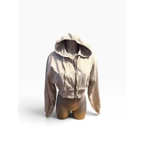 Aeropostale Women's Cropped Zip-Up Hoodie xs